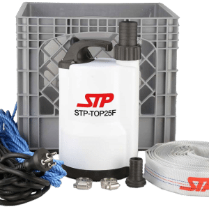 Entreprenørpumpe STP-TOP25F m/bundsug, m/slange mv