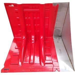 ABS Barriere | H: 80 cm x Bund L: 90 cm x B: 97 cm - Ende højre side